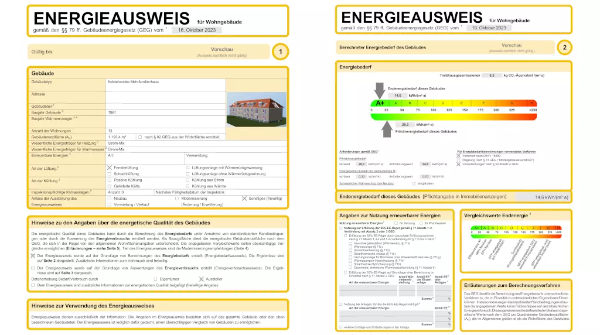 Energieausweis Energiebedarfsausweis Energieberatung